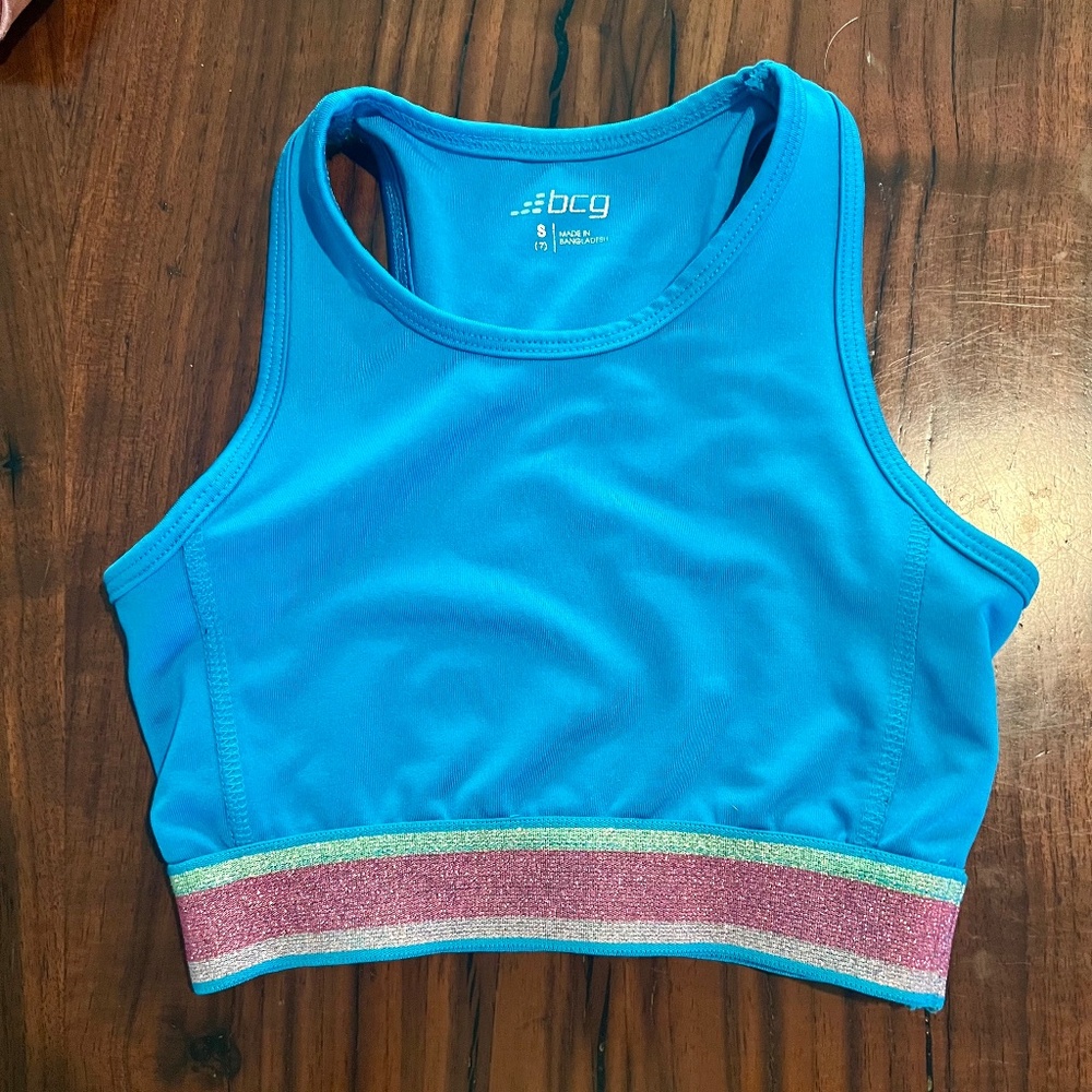 BCG Girls sports bra - Dance or Gymnastics crop - Size Small (7)
